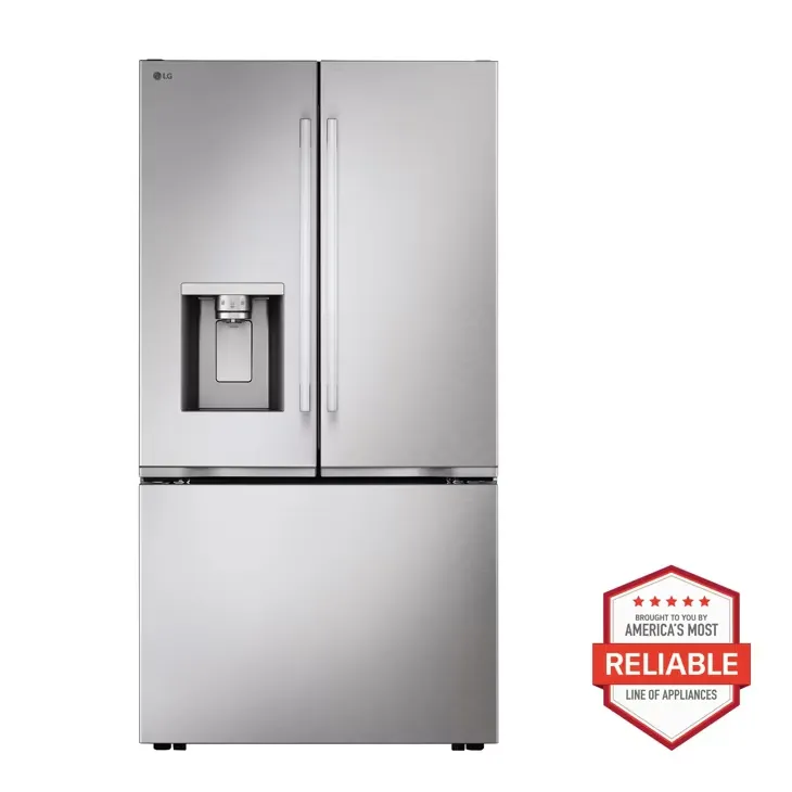 [12 - LF24Z6530S] 24 cu. ft. Smart Counter-Depth MAX™ Zero Clearance™ 3-Door French Door Refrigerator