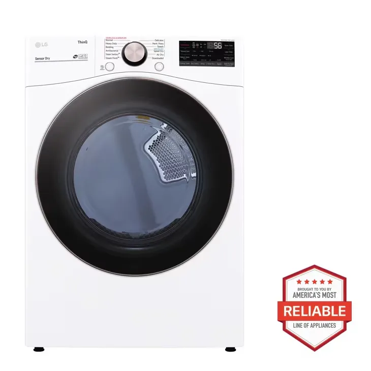 [65 - DLGX4001W] 7.4 cu. ft. Smart Front Load Gas Dryer