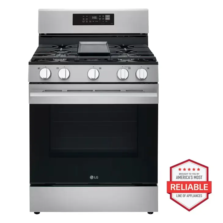 [84 - LRGN6323Y] 6.3 cu. ft. Smart Slide-In Gas Range with Air Fry