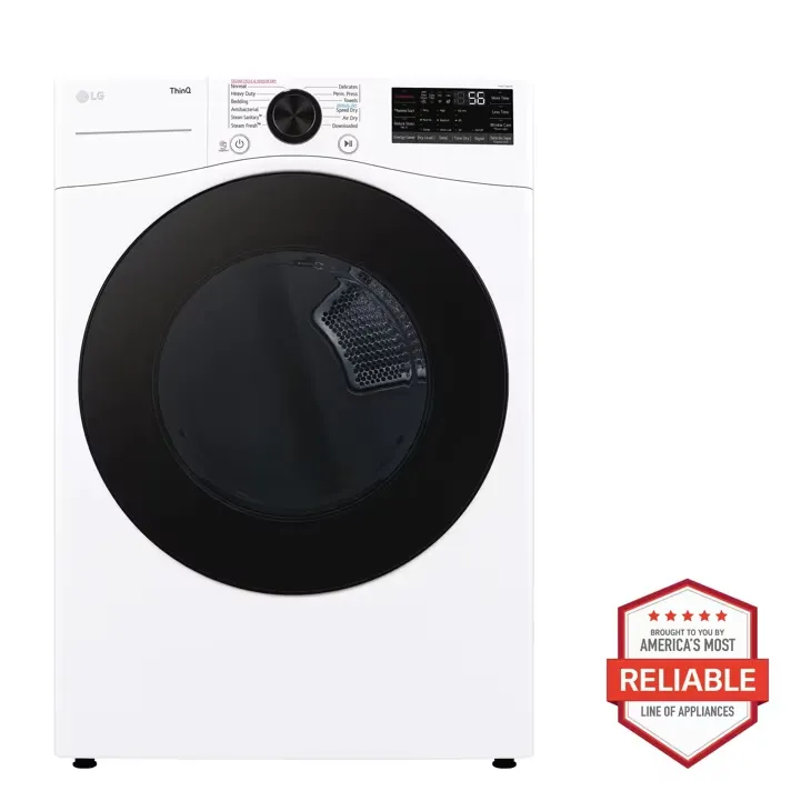 [153 - DLEX4080W] 7.4 cu. ft. Smart Front Load Electric Dryer